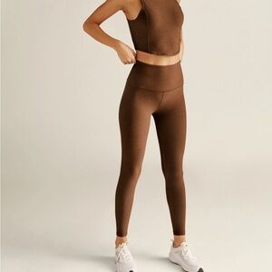 Beyond Yoga Spacedye High Waisted Midi Leggings Brown Womens Size XL